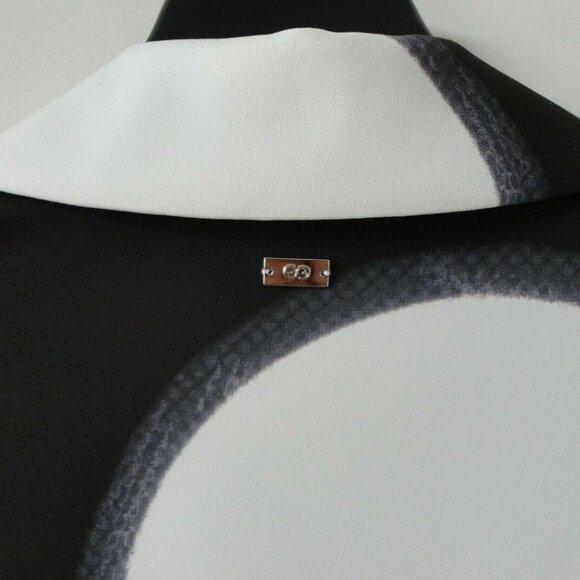 NWT ESCADA Nadota Black White Polka Dot 3/4 Sleeve Tunic Blouse Top 32 - Picture 6 of 9